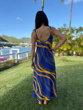 Load image into Gallery viewer, Buff 'n Blue Puakenikeni Maxi Dress