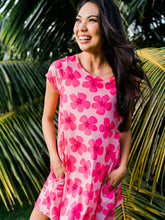Load image into Gallery viewer, Hot Pink Hibiscus—Dress Maila
