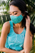 Load image into Gallery viewer, Teal Ihilani Hibiscus Dress Noe