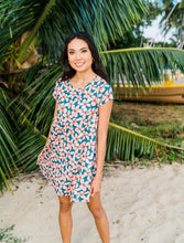 Load image into Gallery viewer, Blue Plumeria—Dress Maila