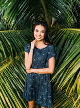 Load image into Gallery viewer, Black Kona Hibiscus Dress Maila
