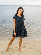 Load image into Gallery viewer, Black Kona Hibiscus Dress Maila