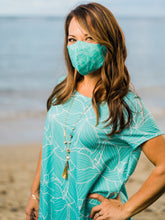 Load image into Gallery viewer, Teal Ihilani Hibiscus—Dress Maila