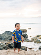 Load image into Gallery viewer, Buff &#39;n Blue Puakenikeni Boys Aloha Shirt
