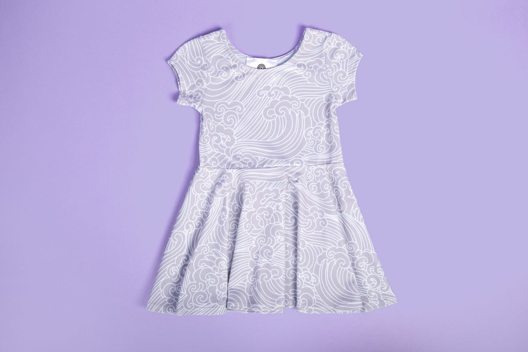 Poi Waves Short-Sleeved Toddler Dress