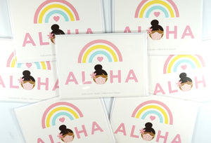 Rainbow Aloha Mask Card