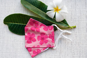 Hot Pink Hibiscus Origami Mask