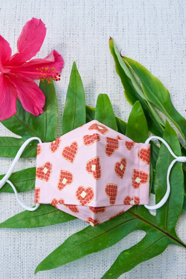 Heart Waffles Origami Mask