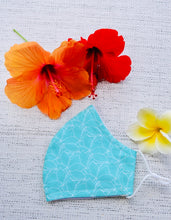Load image into Gallery viewer, Teal Ihilani Hibiscus Mask
