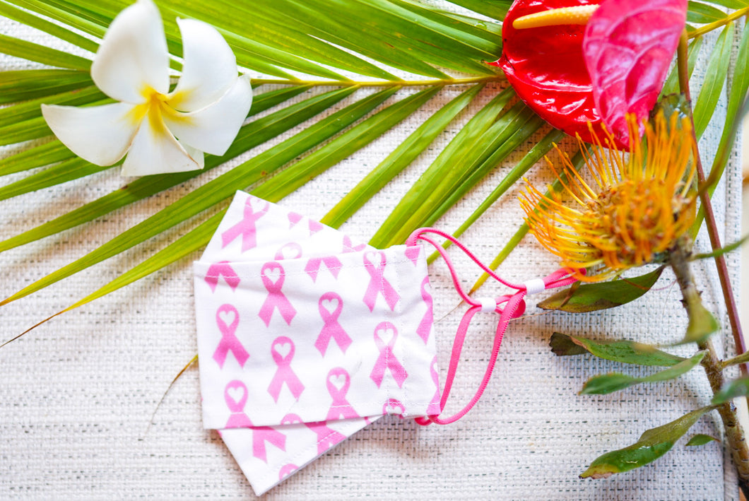 Breast Cancer Pink Ribbon Origami Mask
