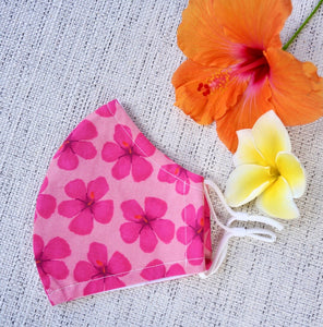 Hot Pink Hibiscus Mask